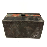 Very Lovely Early Tole Painted Box with Carrying Loop