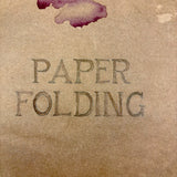 Paper Folding, Early 20th Century Froebel Kindergarten Folio
