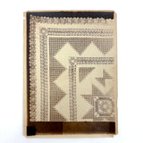 SOLD Stunning Antique Paper Print Photograph of Very Intricate (Paper Pattern for?) Handmade Lace