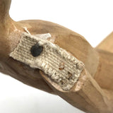 Determined Looking Hand-carved, Jointed Doll with Painted Face
