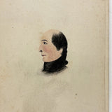 Curious, Very Charming 19th Century Sag Harbor CDV with Ink and Watercolor Portrait