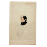 Curious, Very Charming 19th Century Sag Harbor CDV with Ink and Watercolor Portrait