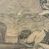 Harry Floreth Drew this Picture with Pencil, 1905--After Sir Edwin Landseer's "Saved" Girl with St. Bernard