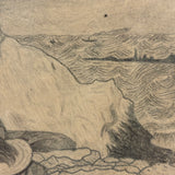 Harry Floreth Drew this Picture with Pencil, 1905--After Sir Edwin Landseer's "Saved" Girl with St. Bernard