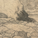 Harry Floreth Drew this Picture with Pencil, 1905--After Sir Edwin Landseer's "Saved" Girl with St. Bernard