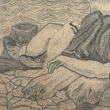 Harry Floreth Drew this Picture with Pencil, 1905--After Sir Edwin Landseer's "Saved" Girl with St. Bernard
