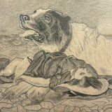 Harry Floreth Drew this Picture with Pencil, 1905--After Sir Edwin Landseer's "Saved" Girl with St. Bernard