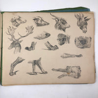 Lucy Jones' Mid 19th C. Sketchbooks (2) Filled with Graphite Drawings