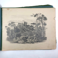Lucy Jones' Mid 19th C. Sketchbooks (2) Filled with Graphite Drawings