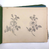 Lucy Jones' Mid 19th C. Sketchbooks (2) Filled with Graphite Drawings