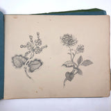 Lucy Jones' Mid 19th C. Sketchbooks (2) Filled with Graphite Drawings