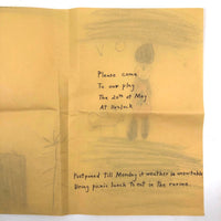 To Mother: Early 1930s Child Drawing / Play and Picnic in the Ravine Invitation