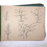 Lucy Jones' Mid 19th C. Sketchbooks (2) Filled with Graphite Drawings