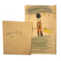 To Mother: Early 1930s Child Drawing / Play and Picnic in the Ravine Invitation
