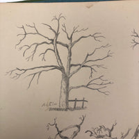 Lucy Jones' Mid 19th C. Sketchbooks (2) Filled with Graphite Drawings