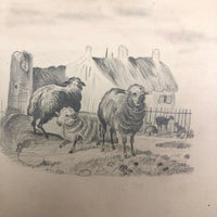 Lucy Jones' Mid 19th C. Sketchbooks (2) Filled with Graphite Drawings