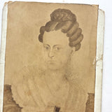 Judith Flowers (?) Dide 1825 Aged 21 Years, Mounted 19th C. Photo of Portrait Painting