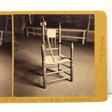 Carver's Chair and Standish's Sword, Pristine Early Kilburn Bros. Stereoview