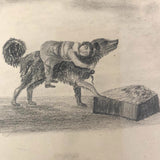 Lucy Jones' Mid 19th C. Sketchbooks (2) Filled with Graphite Drawings