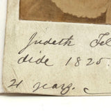 Judith Flowers (?) Dide 1825 Aged 21 Years, Mounted 19th C. Photo of Portrait Painting