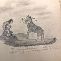 Lucy Jones' Mid 19th C. Sketchbooks (2) Filled with Graphite Drawings