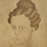 Judith Flowers (?) Dide 1825 Aged 21 Years, Mounted 19th C. Photo of Portrait Painting