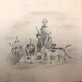 Lucy Jones' Mid 19th C. Sketchbooks (2) Filled with Graphite Drawings