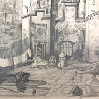 Lucy Jones' Mid 19th C. Sketchbooks (2) Filled with Graphite Drawings