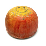 Earliest Painted Treen Apple Box with Carved Stem, Beautifully Worn and Weathered