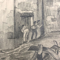 Lucy Jones' Mid 19th C. Sketchbooks (2) Filled with Graphite Drawings