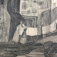 Lucy Jones' Mid 19th C. Sketchbooks (2) Filled with Graphite Drawings