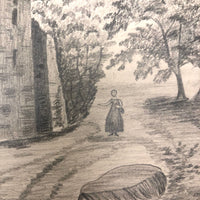 Lucy Jones' Mid 19th C. Sketchbooks (2) Filled with Graphite Drawings