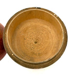 Earliest Painted Treen Apple Box with Carved Stem, Beautifully Worn and Weathered