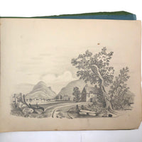 Lucy Jones' Mid 19th C. Sketchbooks (2) Filled with Graphite Drawings