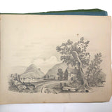 Lucy Jones' Mid 19th C. Sketchbooks (2) Filled with Graphite Drawings