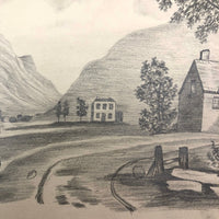 Lucy Jones' Mid 19th C. Sketchbooks (2) Filled with Graphite Drawings