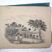 Lucy Jones' Mid 19th C. Sketchbooks (2) Filled with Graphite Drawings