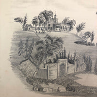 Lucy Jones' Mid 19th C. Sketchbooks (2) Filled with Graphite Drawings