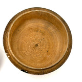 Earliest Painted Treen Apple Box with Carved Stem, Beautifully Worn and Weathered