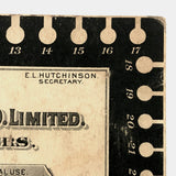 Excellent Graphics 19th C. Emerson Smith & Co Saws Trade Card with Gauge and Ruler