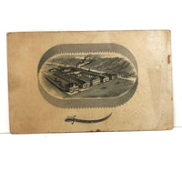 Excellent Graphics 19th C. Emerson Smith & Co Saws Trade Card with Gauge and Ruler
