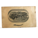 Excellent Graphics 19th C. Emerson Smith & Co Saws Trade Card with Gauge and Ruler
