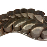 Striking and Uncommon Antique Soldered Tin Leaf Cutter (Presumed for Making Glass Domed Wax Flowers)