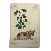 Very Sweet 19th C. Handmade Notebook with Lots of Animal Drawings