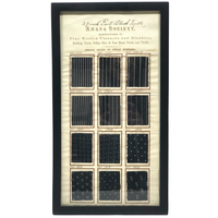 Rare Antique Amana Society Wool Flannel Fast Black Twills Salesman Sample Board
