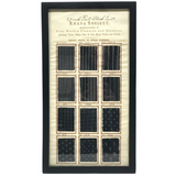 Rare Antique Amana Society Wool Flannel Fast Black Twills Salesman Sample Board