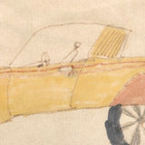 Race Car, Perfectly Faded Vintage Marker Drawing, Mark '76