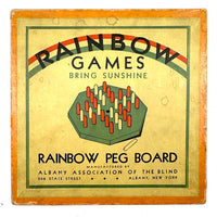 Albany Association of the Blind Rainbow Games Rainbow Peg Board