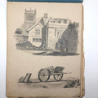 Lucy Jones' Mid 19th C. Sketchbooks (2) Filled with Graphite Drawings