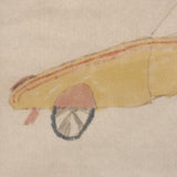 Race Car, Perfectly Faded Vintage Marker Drawing, Mark '76